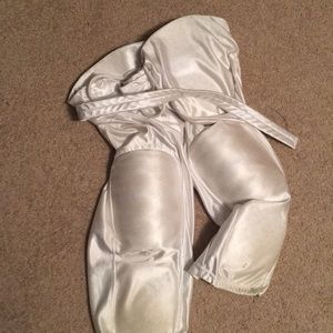 Boys white large football pants